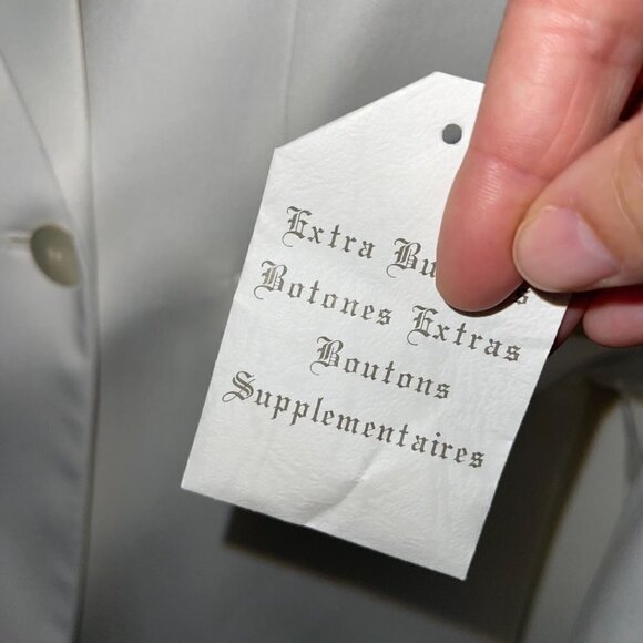 Jones New York Collection Suit Jacket Womens Size 10 Double Breasted White - Picture 12 of 12